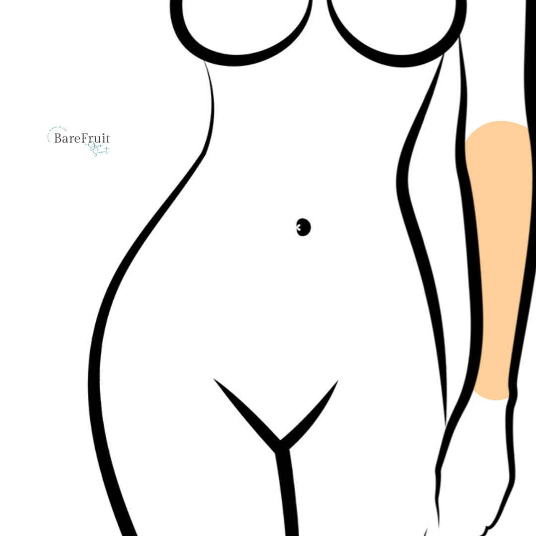 laser hair removal area illustrations bare fruit sugaring - forearms