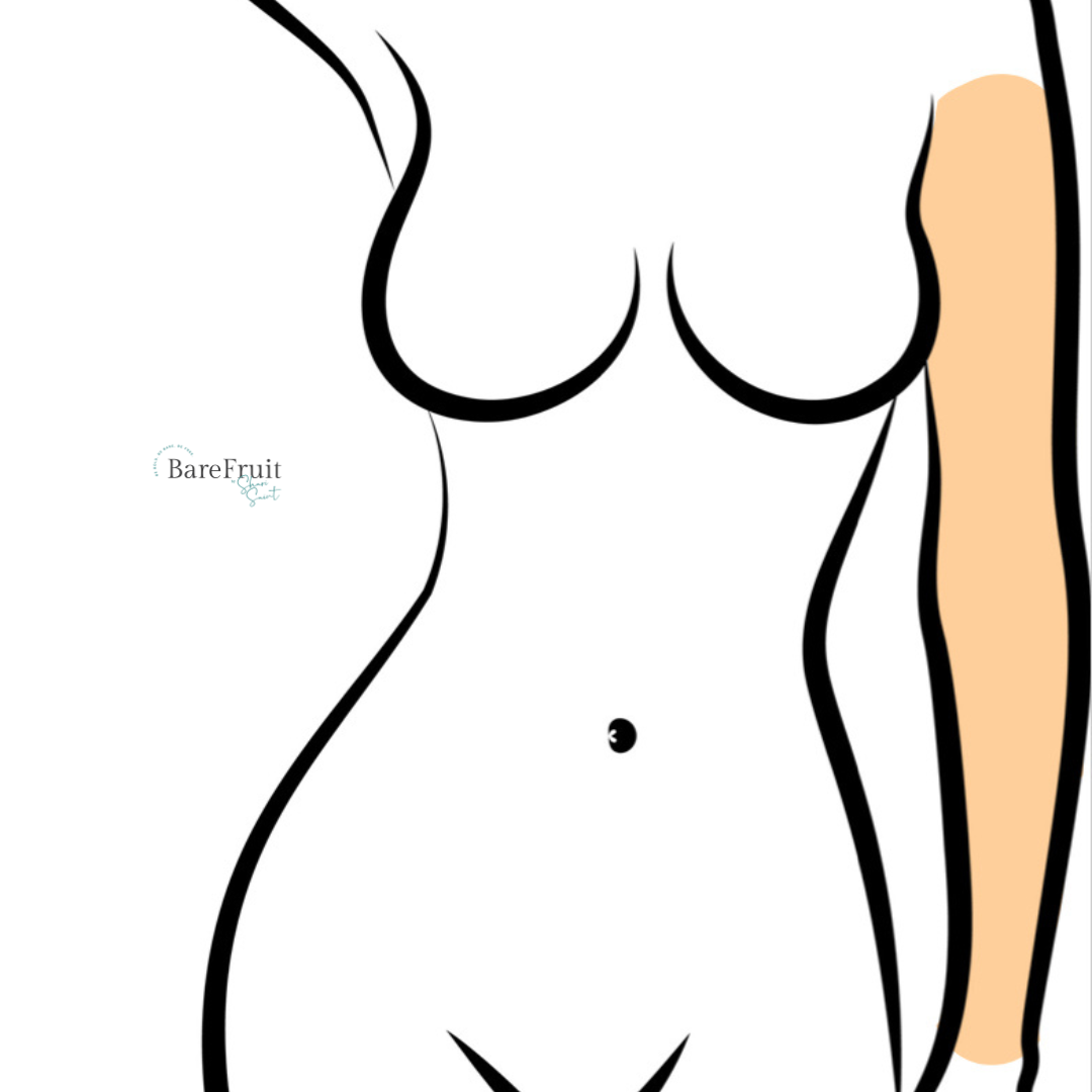 laser hair removal area illustrations bare fruit sugaring - full arms