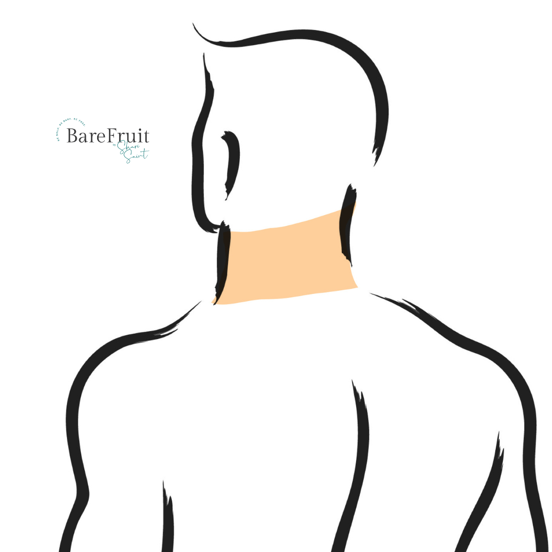 laser hair removal area illustrations bare fruit sugaring - back of neck