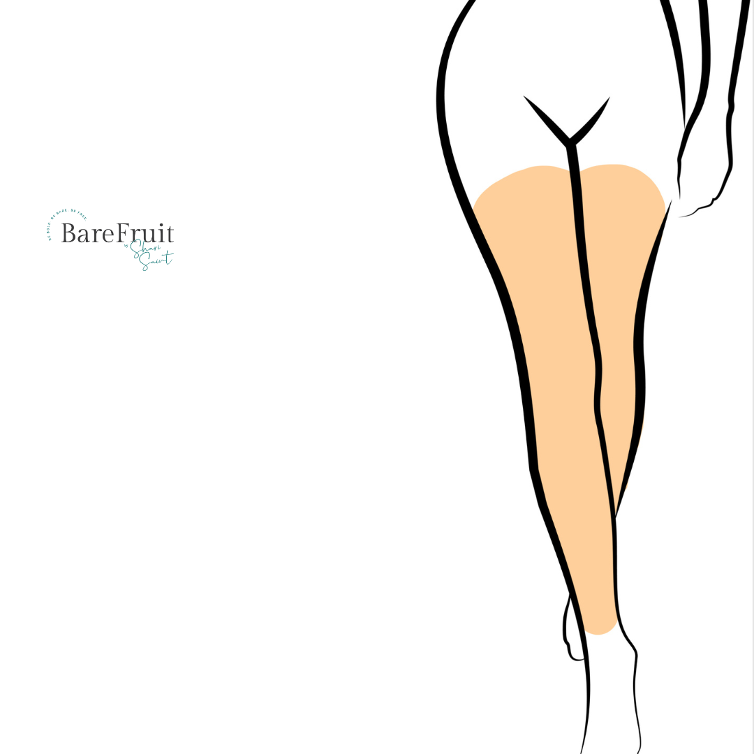 laser hair removal area illustrations bare fruit sugaring - full legs